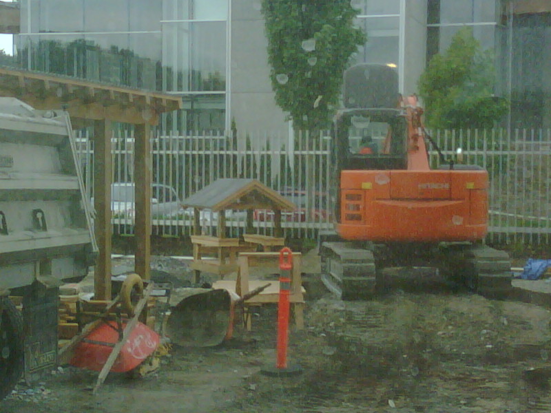 Outdoor Child Care Play Area Under Construction
